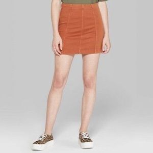 Burnt Orange Mini Skirt